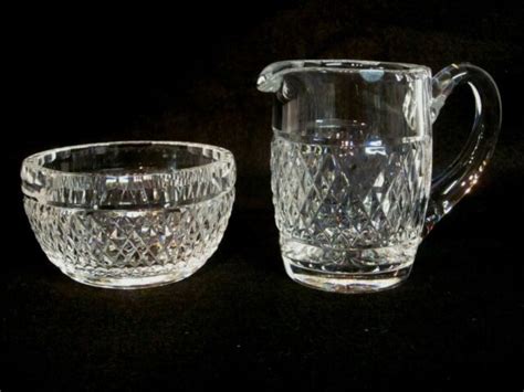 Waterford Canterbury Creamer And Open Sugar Bowl Elegant Vintage Crystal Marquis Ebay