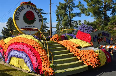 Picture California Usa Rose Parade Pasadena Rose Stairs Flowers