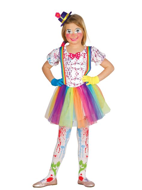 Costume Da Pagliaccio Super Colorato Per Bambina Costumi Bambinie