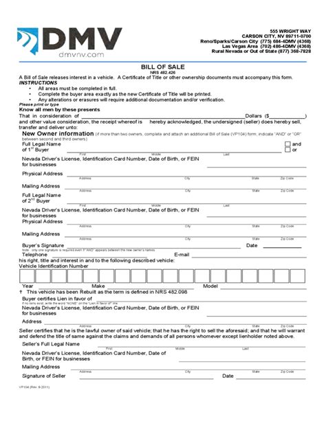 How To Fill Out A Nv Dmv Power Of Attorney
