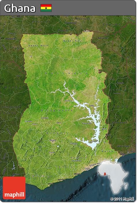 Ghana Satelliten Karte