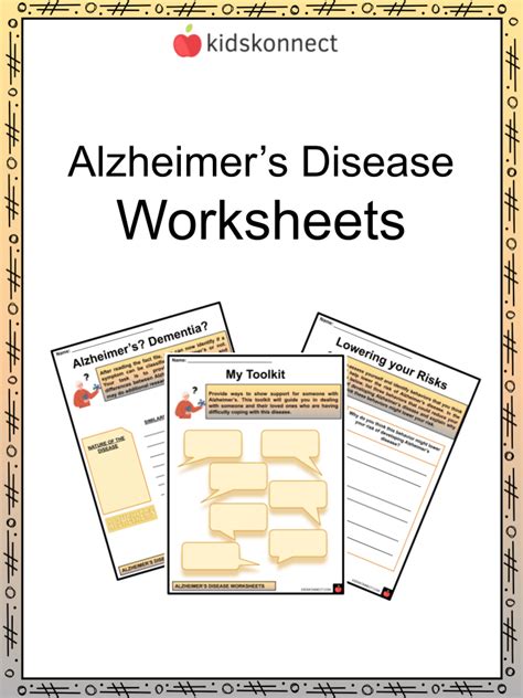 Alzheimer S Disease Facts Worksheets Signs And Symptoms