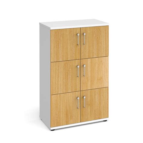 6 Door Wooden Storage Lockers Office Furniture Warehouse