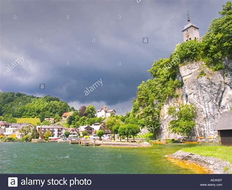 Traunkirchen Traunsee Lake Salzkammergut Austria Stock Photo Alamy