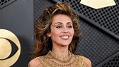 Miley Cyrus Stuns in See-Through Gold Dress at the 2024 GRAMMY Awards ...
