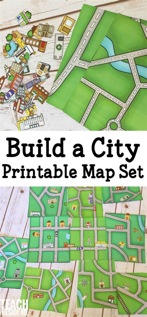 Build A City Map Printable Geography Set Map Activities History
