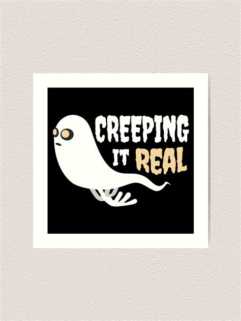Creeping It Real Funny Cute Halloween Boo Ghost Slogan Pun Kids