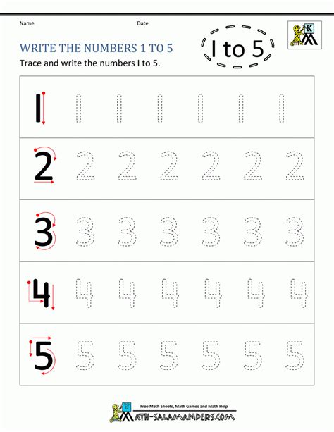 Tracing Numbers 1 10 Worksheets Pdf