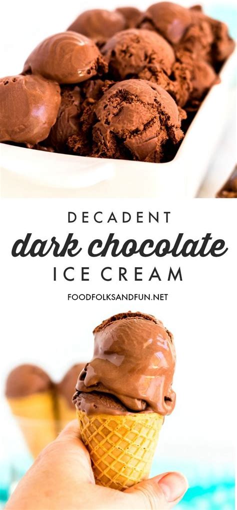 this decadent dark chocolate ice cream will make all of your chocolatey dreams come tru… dark