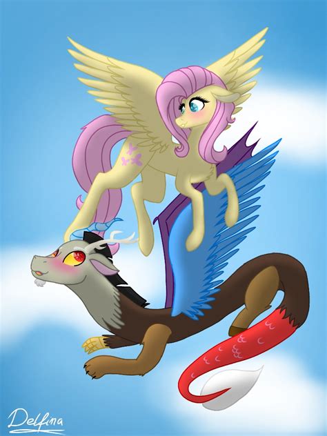 Discord X Fluttershy Fanart By Delfinaluther On Deviantart