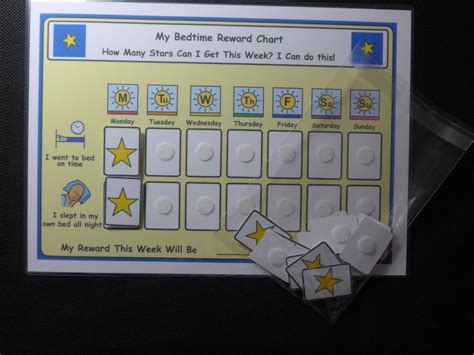 Bedtime Reward Chart For SEN ADHD ASD Autism Visual Learners Pre Babe EBay