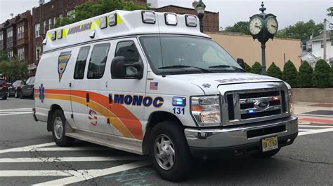 Monoc Ems Ambulance Responding On Keanry Avenue In Kearny New Jersey