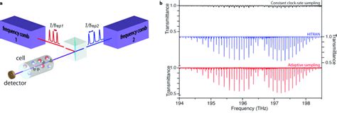 A Dual Comb Absorption Spectroscopy Two Frequency Combs 1 And 2