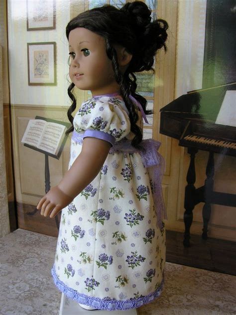 american girl caroline 1812 orchid regency period gown with etsy doll clothes american girl