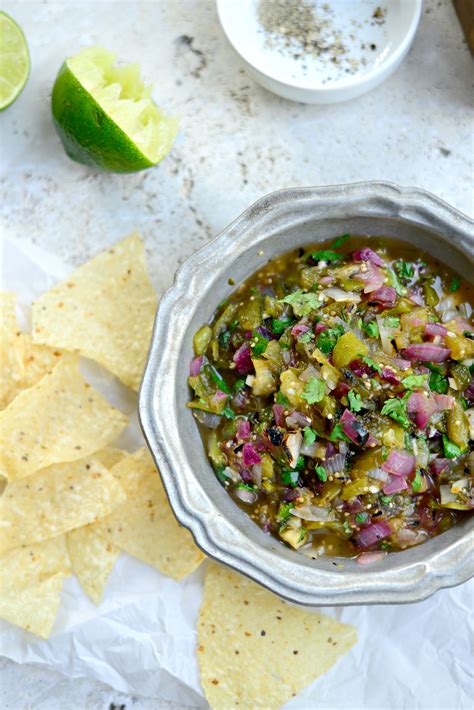 Hand Chopped Grilled Tomatillo Salsa Simply Scratch