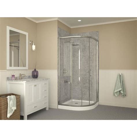 Transform the look and feel of your bathroom with a shower enclosure. ANZZI Pillar 36-in L x 36-in W Glossy White Acrylic Neo ...