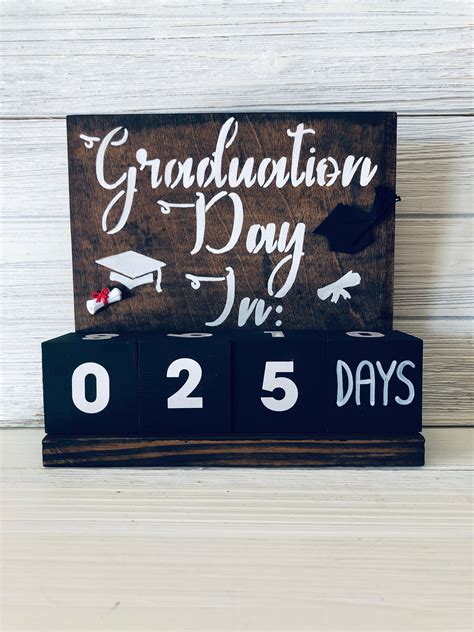 Graduation Countdown Calendar For College High School Etsy