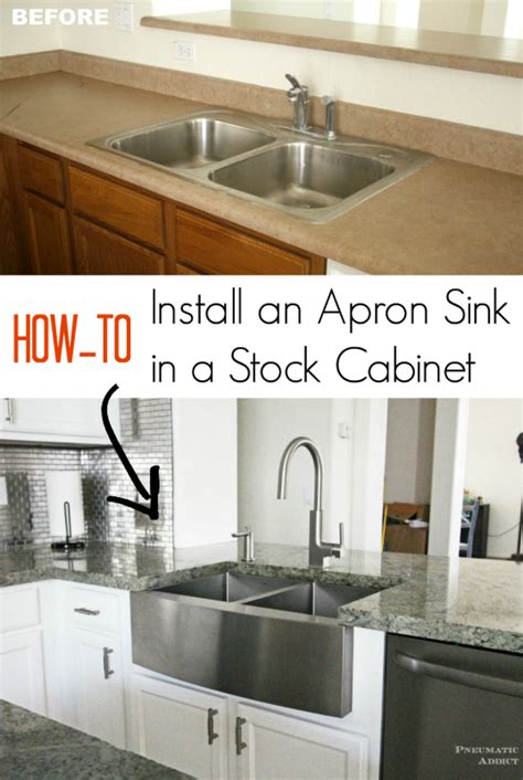 You can usually choose cabinet heights of 45, 75 and 90 cm and. How to Install an Apron Sink in a Stock Cabinet ...