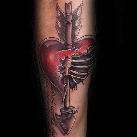 Top 41 Broken Heart Tattoo Designs For Men Split Ink Ideas