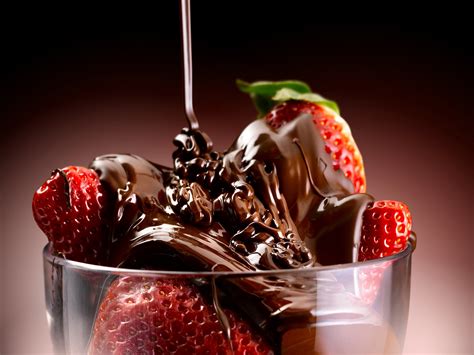 Glass Dessert Sweets Strawberry Chocolate Food Wallpaper 3600x2700