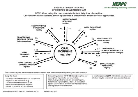 opioids testinggg specialist palliative care opioid drug conversion chart note when using