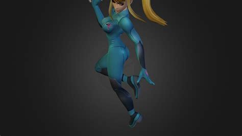 Super Smash Zero Suit Samus 3d Printed Model Br