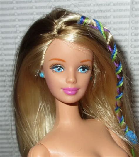 Nude Barbie Doll Mattel Die Dye Blonde Blue Eyes Articulated Doll For Ooak 1396 Picclick