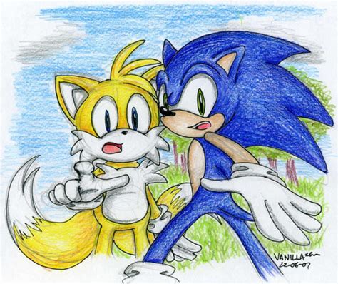 Sonic And Tails Sketch By Vanillarem On Deviantart