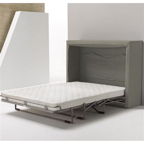 Latitude Run Sue Fulldouble Upholstered Murphy Bed With Mattress