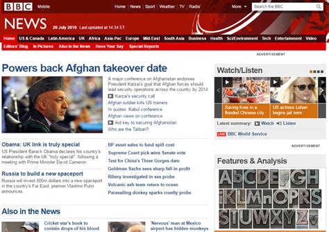 How The Bbc News Website Has Changed Over The Past 20 Years Bbc News