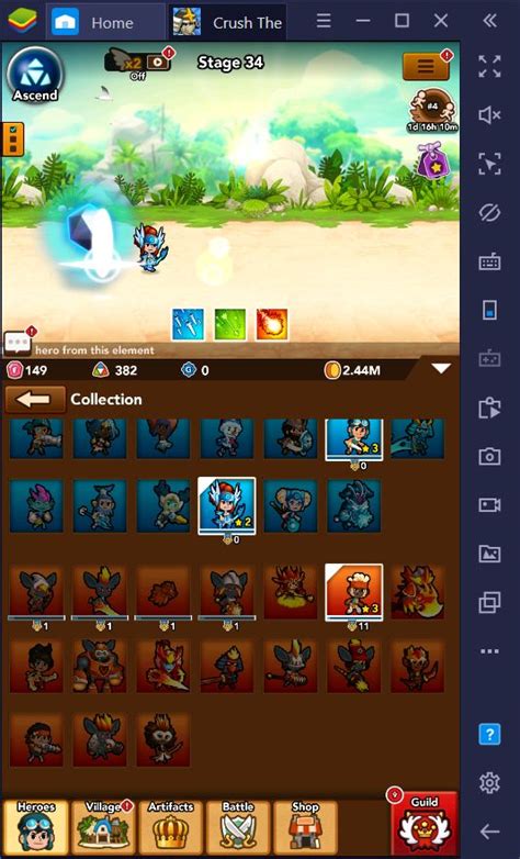 A one element only team for all elements? Crush Them All on PC - How to Unlock and Upgrade the Best Heroes in This Idle Game | BlueStacks