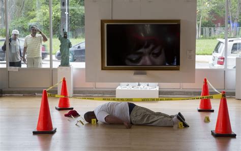 Artist Defends Art Installation Depicting Michael Browns Death The Washington Post