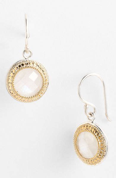 Anna Beck Gili Small Stone Drop Earrings In Gold Gold Moonstone Lyst