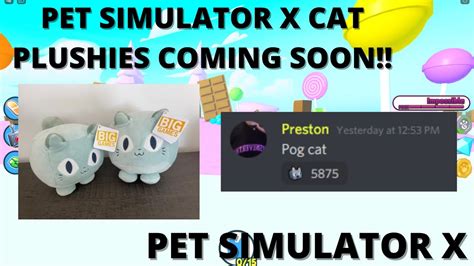 Cat Plushie Is Coming Soon Pog Cat Pet Simulator X Roblox Youtube