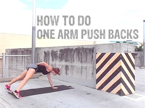 How To Do One Arm Push Backs Advanced Shoulder Exercise Youtube