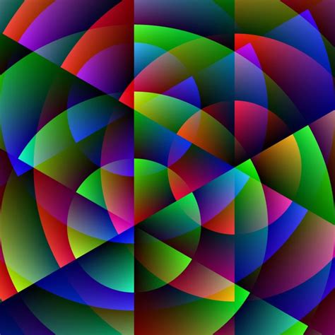 Geometric Prism Art Fractals Illusion Drawings