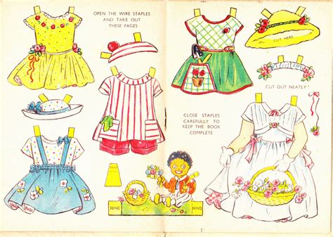 Happy Days With Dolly English Paper Doll Book Sandles 1950s Paper