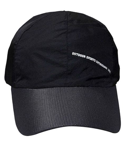 Tiekart Black Plain Polyester Caps Buy Online Rs Snapdeal