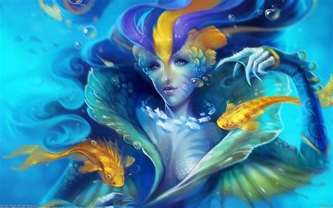 720p Free Download Underwater Mythical Creature Arts Fantasy Water