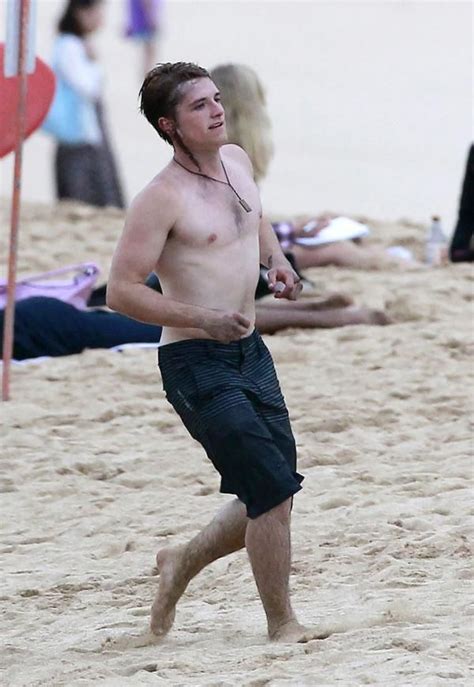 Josh Hutcherson Is Shirtless In Latest Catching Fire Set Photos
