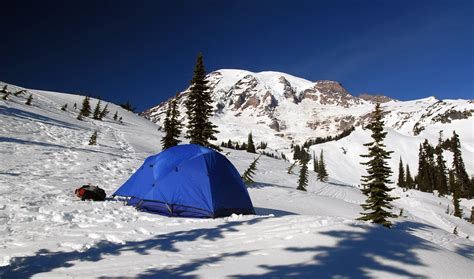 Paradise Winter Campsites Mount Rainier National Park Camping In