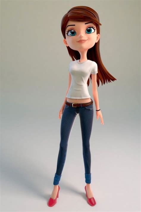 Incredible 3D Cartoons Cruzine Cartoon Character Design Girl