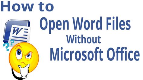 How To Open Word Files Without Microsoft Office Youtube