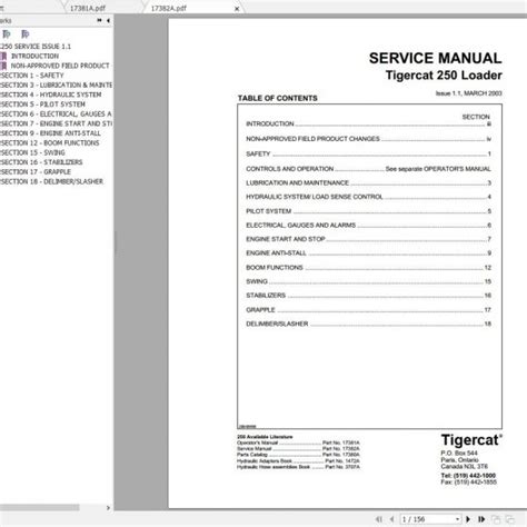 Tigercat Loader C Operator S Service Manual