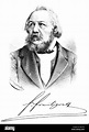 portrait of Hermann Ferdinand Freiligrath, 1810 - 1876, a German Lyric ...