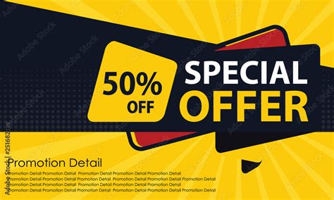 Special Offer Sale Banner Template Discount Up To 50 Vector Template