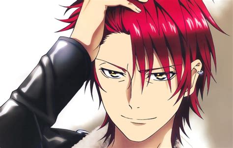 Wallpaper Guy Closeup K Project Suoh Mikoto Red King Images For