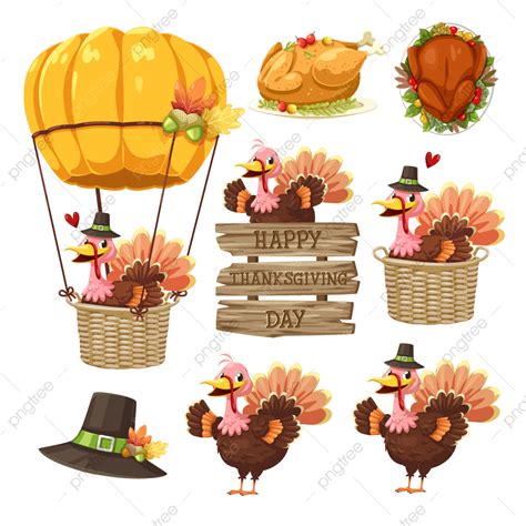 turkey thanksgiving day vector hd images set of happy thanksgiving day icon with turkey label