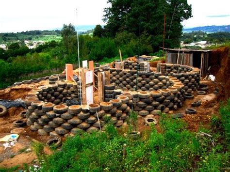 Tire Walls Pasture Fencing Natural Building Earthship
