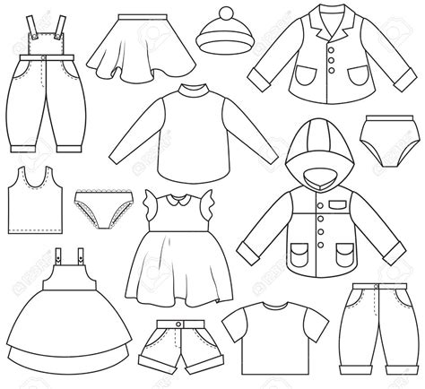 a set of different types of clothing royalty free cliparts vectors and stock illustration pic